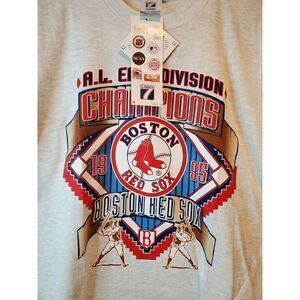 Vintage 1995 Logo 7 Boston Redsox AL East Division Champions DEADSTOCK T Shirt L